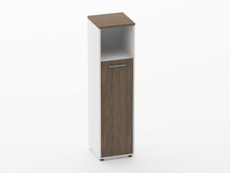 Шкаф 3 узкий закрытый с нишей Deka 10.16.13Л Дуб Верцаска/Белый