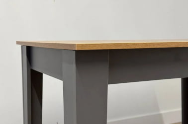 Стол обеденный раздвижной Цезарь дуб крафт золотой/графит