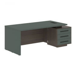 Стол руководителя правый VELION VCT 2090 R Нефрит Дуб Сильвер