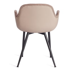 Стул VALENTINO (mod. PC45-2) металл/экокожа/ткань, 55 х 58 х 81 см, Brown (коричневый)/черный