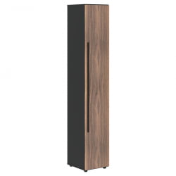 Шкаф-колонка с глухой дверью (правый) VELION VENEER VRHCS 40.1 R Американский орех Яшма черная