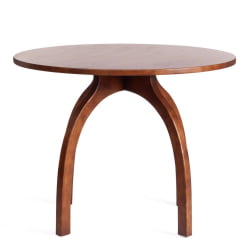 Стол деревянный THONET (mod.T9108) дерево вяз, 100х75 см, Темный Орех (№5)