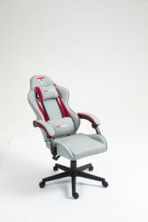 Кресло спортивное TopChairs Phantom ткань серо-красный