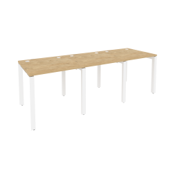 Рабочая станция на П-образном м/к ОНИКС О.МП-РС-3.0.8 Тиквуд Светлый/Белый / ONIX O.MP-RS-3.0.8