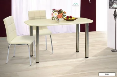 Овальный стол овальный Серебро-металлик