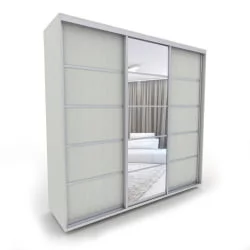 Трехстворчатый шкаф Акцент-Квадро Д 1500х600 Выбеленное дерево