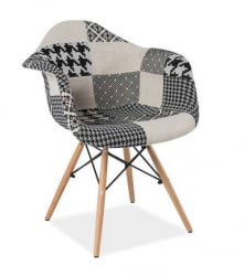 Кресло Еамес в стиле пэчворк Черно-белое / Eames