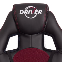 Кресло DRIVER (22) кож/зам/ткань, черный/бордо, 36-6/TW-13