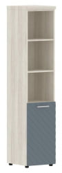 Шкаф колонка с глухой малой дверью и топом (правый) Torr LUX TLHC 42.5 R Сосна Эдмонд Серо-голубой