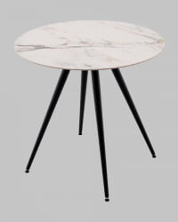 Стол Ники круглый столешница керамика Исе ДЖаде 800 / Ice Jade