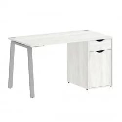 Стол письменный HOME OFFICE VR.SP-3-138.1.A Снежная Платина/Серый металл