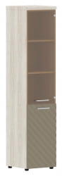 Шкаф колонка комбинированная с топом (правый) Torr LUX TLHC 42.2 R Сосна Эдмонд Капучино