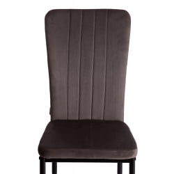 Мягкий стул VERTER (mod. BC577-DC) металл, флок, 41 х 52 х 95 см, Dark grey (темно-серый) HLR24 / черный