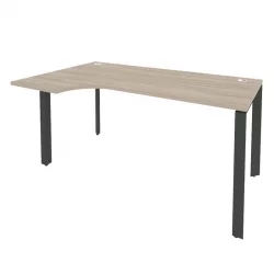 Стол эргономичный левый на П-образном м/к ОНИКС О.МП-СА-1Л Дуб Аттик/Антрацит / ONIX O.MP-SA-1L