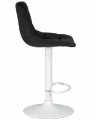 Стул барный DOBRIN TAILOR WHITE Черный велюр MJ9-101