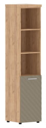 Шкаф колонка с глухой малой дверью и топом (левый) Torr LUX TLHC 42.5 L Дуб Бофорд Капучино