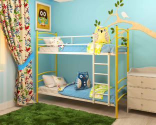 Кровать двухъярусная Милана Duo 900х1900 Желтая