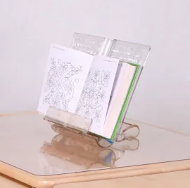 Трехуровневая подставка-трафарет под книгу ПК-03 Зеленая