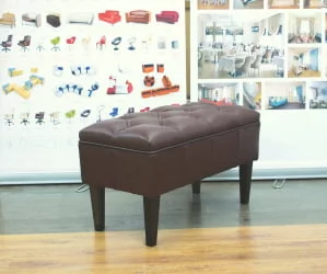 Банкетка Дуфф кожа Bordo