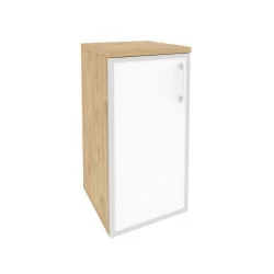 Шкаф низкий узкий левый ОНИКС О.СУ-3.2Р(Л) вхите Тиквуд Светлый / ONIX O.SU-3.2R(L) white