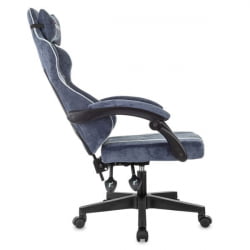 Кресло компьютерное BRABIX Shooter GM-123, 2 подушки, ткань, синее/серое