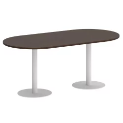 Стол овальный HOME OFFICE VR.SP-5-180.1 Венге Цаво/Белый металл