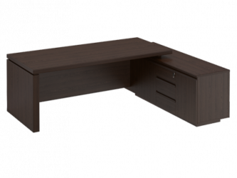 Угловой стол с тумбой MARK МК 138 левый Дуб валенсия