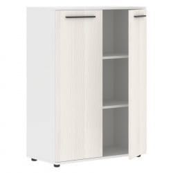 Шкаф с глухими средними дверьми ЕДИС ЕМCС 85.1 Ясень Траун Мокко Белый / EDIS EMCS