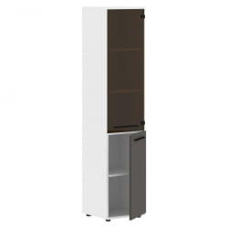 Шкаф-колонка комбинированная правая EDIS EHCS 42.2 R Мокко Черный Белый