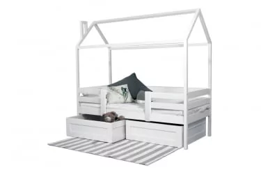 Кровать-домик RooRoom кд-2Р с ящиками Розовый