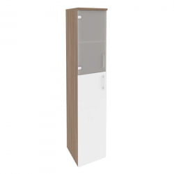 Шкаф высокий узкий левый ONIX O.SU-1.7(L) Дуб Аризона/Белый