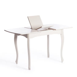 Стол CATERINA PROVENCE бук, мдф, 100+30x70x75 см, Ivory white