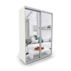 Шкаф-купе 2-х дверный Акцент-Сим З 1000х600 Выбеленное дерево