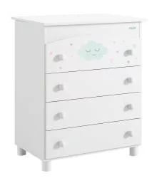 Комод в детскую Micuna Lili B-970 White Stars Grey