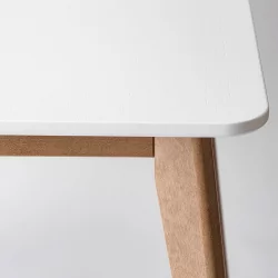 Стол обеденный Пегас 160x95 Эмаль белая Морилка Орех