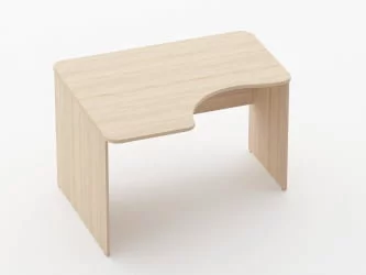 Стол угловой Glassy 1.14.12Л Бук светлый