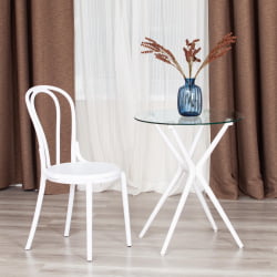 Кухонный стул THONET (mod. PL62) пластик, 42 x 52 x 89 см, White (Белый) 01