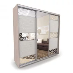 Шкаф-купе 3-х дверный Акцент-Лайн КР 2400х600 Ясень шимо светлый