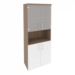 Шкаф высокий широкий ОНИКС О.СТ-1.4 Дуб Аризона/Белый / ONIX O.ST-1.4