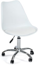Офисное кресло TULIP (mod.106-1) металл/пластик/PU, 58 x 47 x 97см, White (белый) / Chrome (хром)