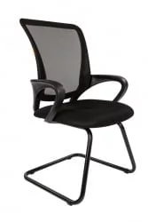 Кресло для посетителей CХАИРМАН 969 В (В) сетка черная/ткань черная / CHAIRMAN (V)