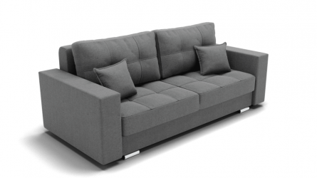 Диван Талисман-1 (ЗР) Цвет фасада: Светло серый; Тип: Прямой; Материал фасада: Металл/Велюр