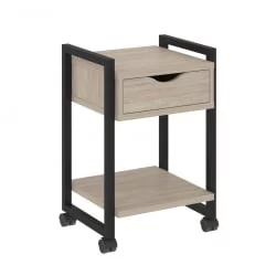 Тумба на колесных опорах с ящиком и полкой LOFT VR.L-T1.K Металл черный Дуб Аттик