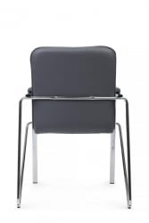 Стул Самба с мягкими подлокотниками СМБ-01Х Хром гальв. Серый / SMB-01H