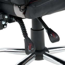 Кресло компьютерное CROMEX (КРОМЕКС) Quantum GM-155 RGB экокожа черное/красное/серое