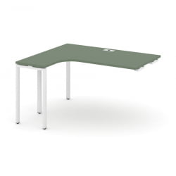 Стол-приставка к опорной тумбе/шкафу (левый) CОНCЕПТ CН.ОСАПР-005(Л) Кобо Белый / CONCEPT CN.OSAPR-005(L)