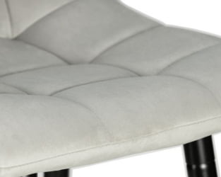 Стул барный ДОБРИН НИCОЛЕ (черные матовые ножки, светло-серый велюр (108-52)) 2 шт / DOBRIN NICOLE