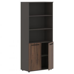 Шкаф с одним комплектом глухих малых дверей ЕДИС ЕХCС 85.5 Дуб Денвер темный Черный Мокко / EDIS EHCS