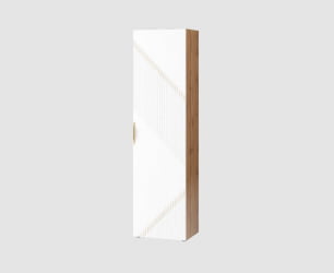 Шкаф-пенал (лев/прав) Монако 606.16 Дуб Вотан / Белый шпон/ Альпийский белый