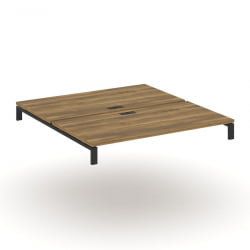 Двойной стол надставка на две опорные тумбы CONCEPT CN.DSN-007 Сандал Янтарный Черный